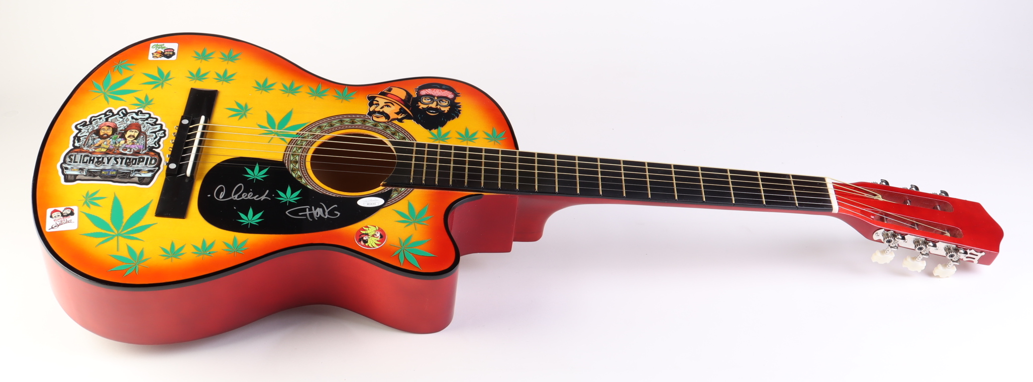 Tommy Chong & Cheech Marin Signed 39" Acoustic Guitar (JSA) at PristineAuction.com Tommy Chong & Cheech Marin Signed 39" Acoustic Guitar (JSA) at PristineAuction.com