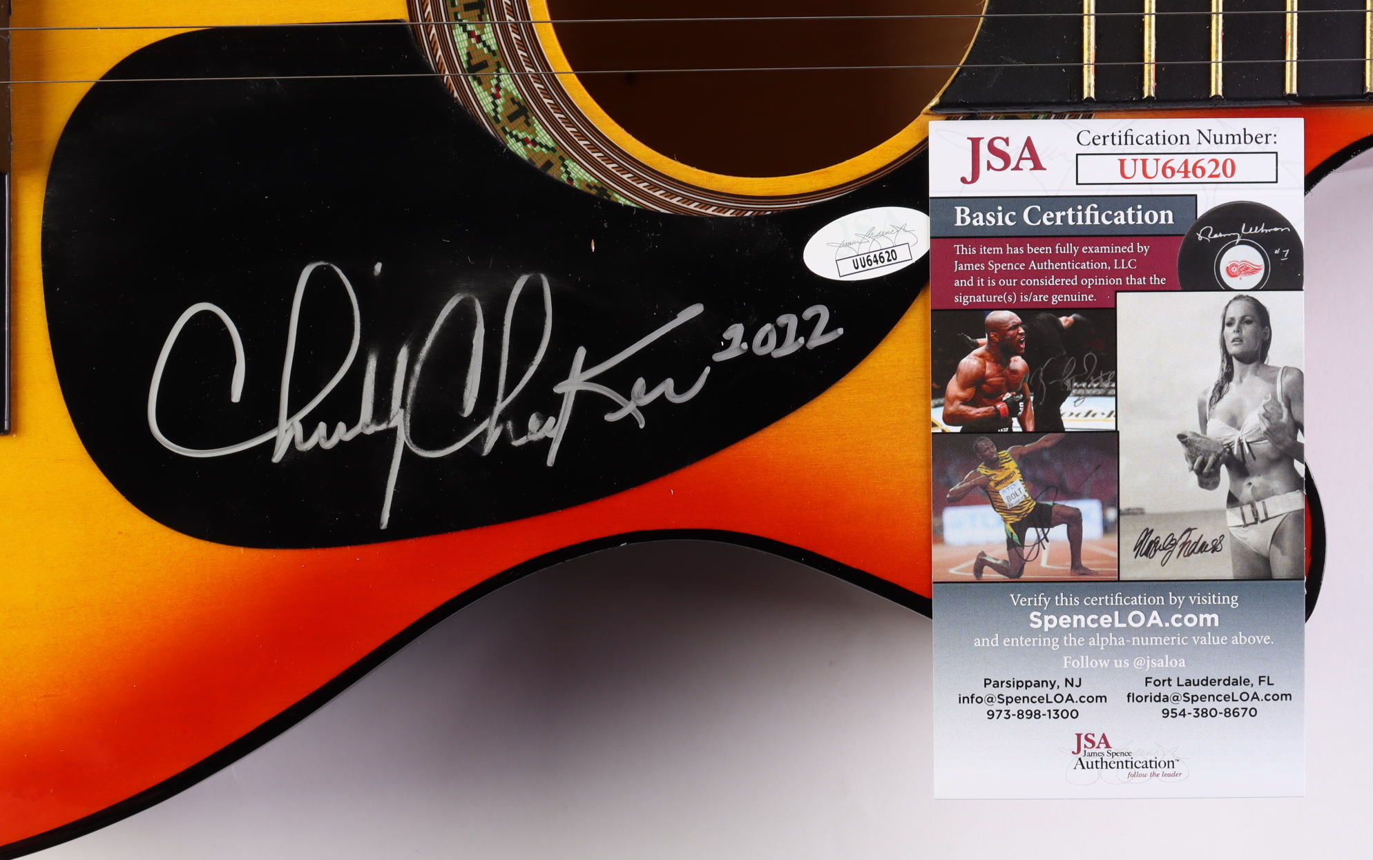 Chubby Checker Signed 38" Acoustic Guitar (JSA) at PristineAuction.com Chubby Checker Signed 38" Acoustic Guitar (JSA) at PristineAuction.com
