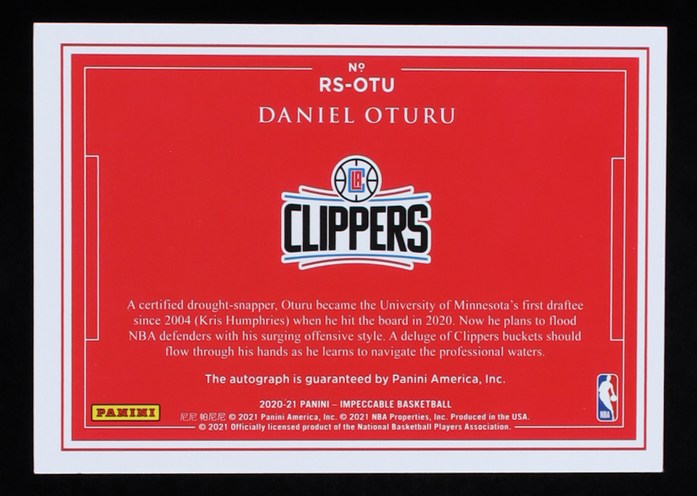 Daniel Oturu 2020-21 Panini Impeccable Holo Silver #108 #12/25 at PristineAuction.com Daniel Oturu 2020-21 Panini Impeccable Holo Silver #108 #12/25 at PristineAuction.com