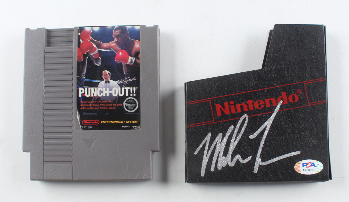 Mike Tyson Signed "Mike Tyson's Punch-Out!!" NES Game Cartridge (PSA) at PristineAuction.com Mike Tyson Signed "Mike Tyson's Punch-Out!!" NES Game Cartridge (PSA) at PristineAuction.com