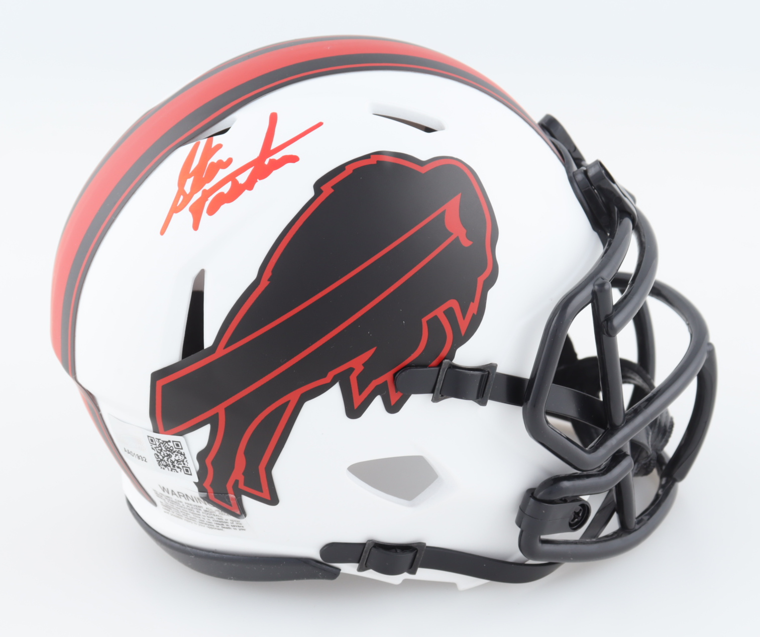 Steve Tasker Signed Bills Lunar Eclipse Alternate Speed Mini Helmet (TSE) at PristineAuction.com Steve Tasker Signed Bills Lunar Eclipse Alternate Speed Mini Helmet (TSE) at PristineAuction.com