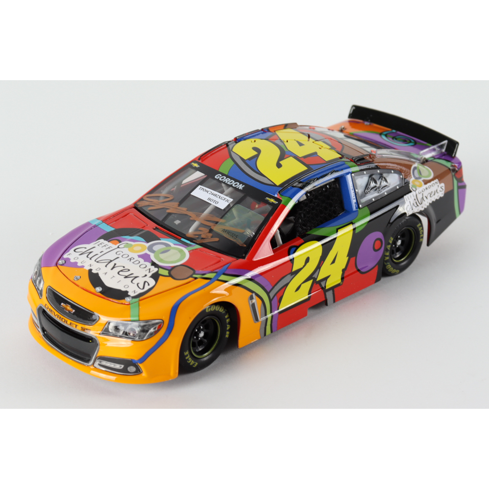 Jeff Gordon Signed Rare Pre-Production Sample NASCAR Children's Foundation  Chevy SS #24 1:24 Scale Diecast Car (Gordon) | Pristine Auction, image size:1000x1000