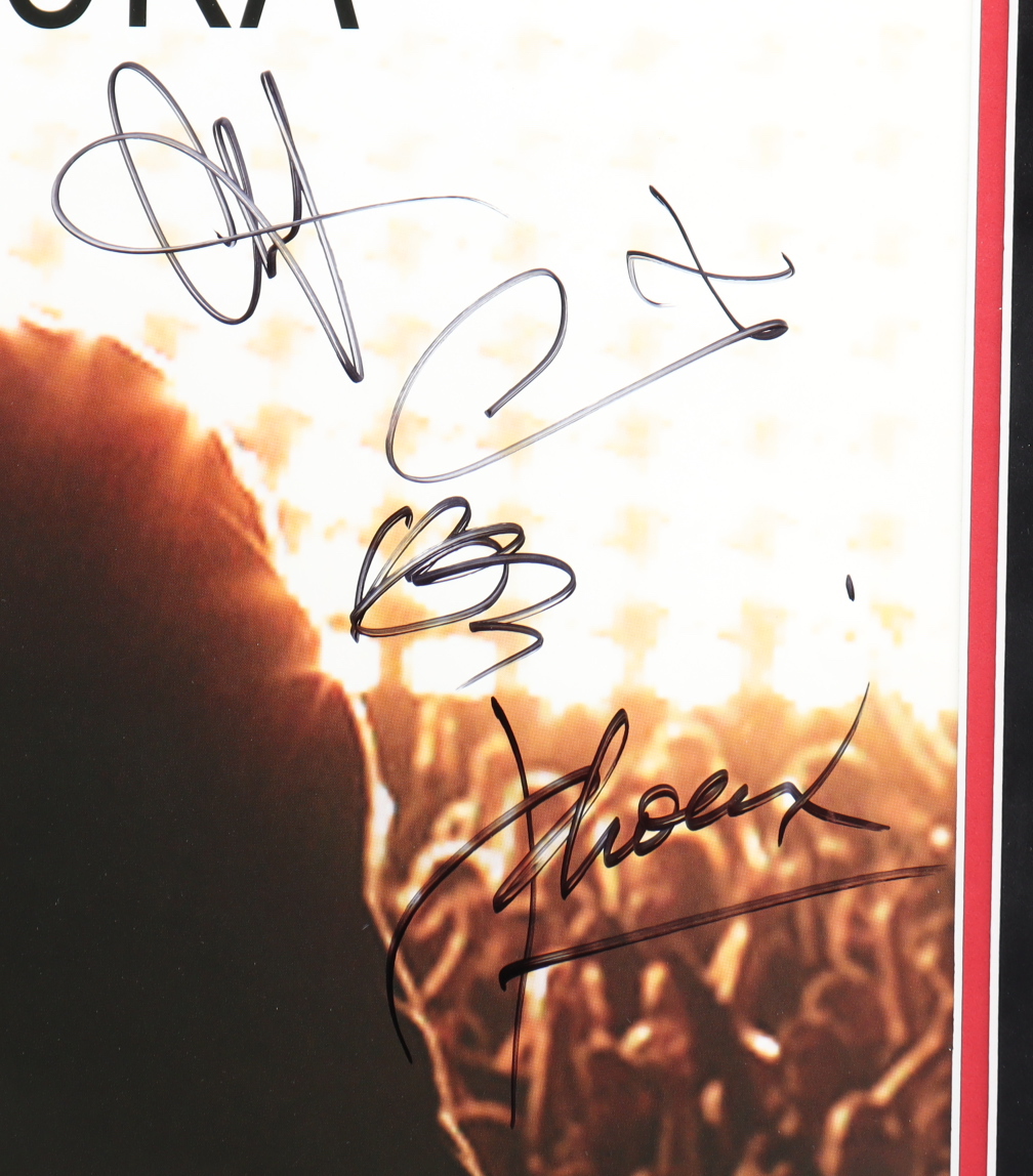 Linkin Park "Meteora" 26x32 Custom Framed Photo Signed by (6) with Chester Bennington, Rob Bourdon, Mike Shinoda, Brad Delson, Dave Farrell (JSA) at PristineAuction.com Linkin Park "Meteora" 26x32 Custom Framed Photo Signed by (6) with Chester Bennington, Rob Bourdon, Mike Shinoda, Brad Delson, Dave Farrell (JSA) at PristineAuction.com