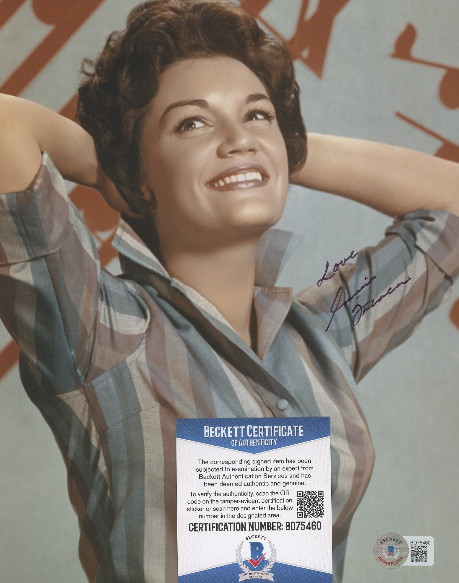 Connie Francis Signed 8x10 Photo Inscribed "Love" (Beckett) at PristineAuction.com Connie Francis Signed 8x10 Photo Inscribed "Love" (Beckett) at PristineAuction.com