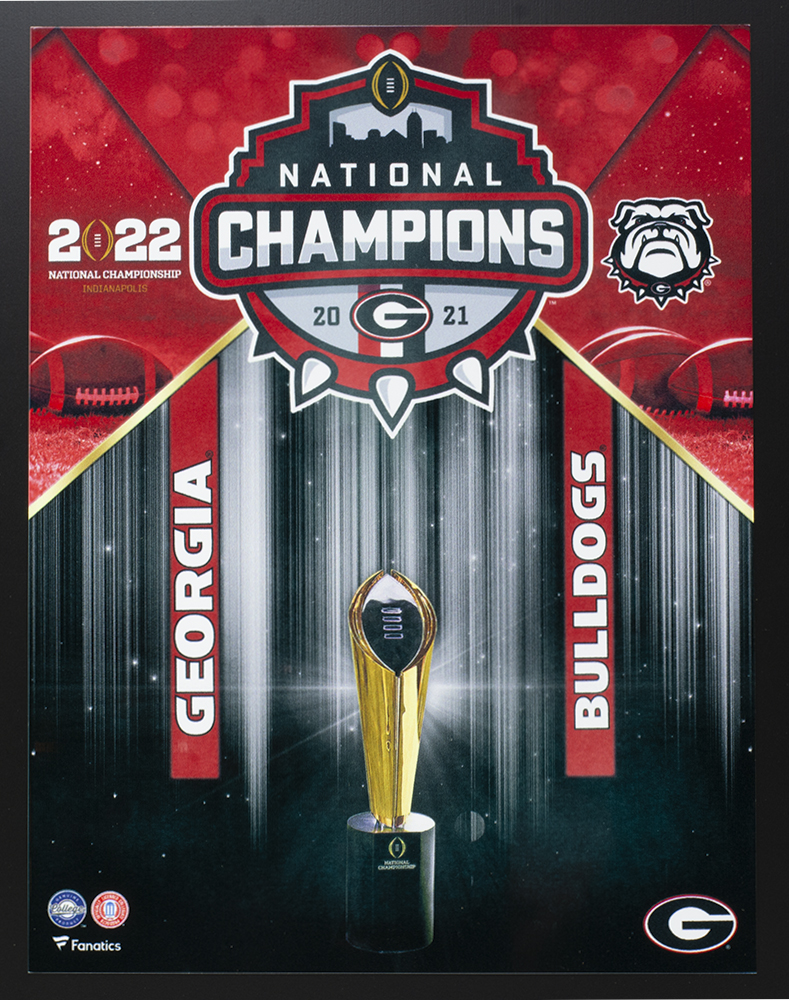 Georgia Bulldogs 2022 National Playoff Champions Plaque at PristineAuction.com Georgia Bulldogs 2022 National Playoff Champions Plaque at PristineAuction.com