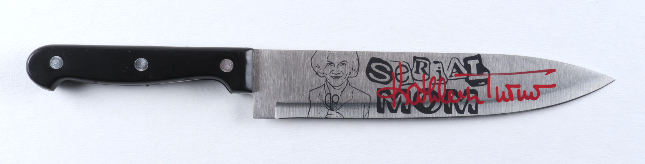 Kathleen Turner Signed "Serial Mom" Knife (JSA) at PristineAuction.com Kathleen Turner Signed "Serial Mom" Knife (JSA) at PristineAuction.com