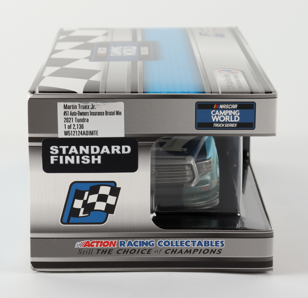Martin Truex Jr. Signed 2021 NASCAR #51 Auto-Owners Insurance Bristol Win Tundra - 1:24 Premium Action Diecast Car (PA) at PristineAuction.com Martin Truex Jr. Signed 2021 NASCAR #51 Auto-Owners Insurance Bristol Win Tundra - 1:24 Premium Action Diecast Car (PA) at PristineAuction.com