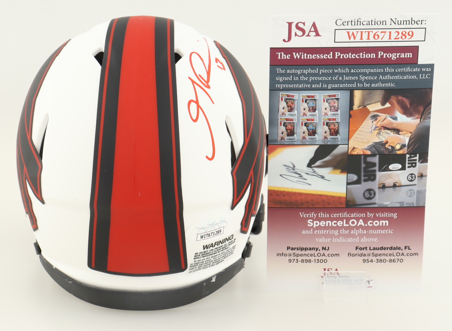 Gabriel Davis Signed Bills Lunar Eclipse Alternate Speed Mini Helmet Inscribed "Bills Mafia!" (JSA) at PristineAuction.com Gabriel Davis Signed Bills Lunar Eclipse Alternate Speed Mini Helmet Inscribed "Bills Mafia!" (JSA) at PristineAuction.com