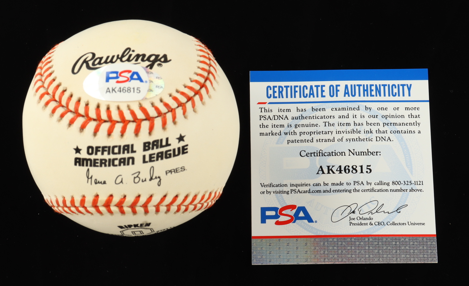 Cal Ripken Jr. Signed OAL Ripken Commemorative Baseball (PSA) at PristineAuction.com Cal Ripken Jr. Signed OAL Ripken Commemorative Baseball (PSA) at PristineAuction.com