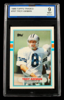 Troy Aikman 1989 Topps Traded #70T RC (ISA 9) at PristineAuction.com