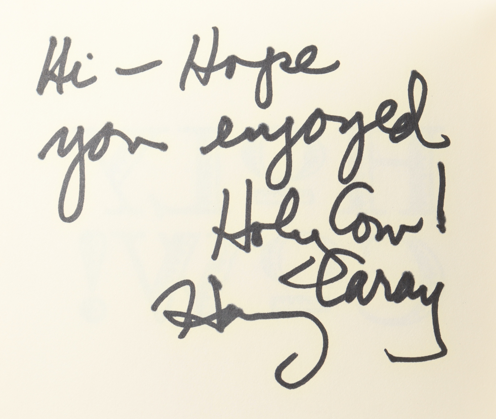 Harry Caray Signed "Holy Cow!" Hardcover Book Inscribed "Hi - Hope You Enjoyed" & "Holy Cow!" (PSA) at PristineAuction.com Harry Caray Signed "Holy Cow!" Hardcover Book Inscribed "Hi - Hope You Enjoyed" & "Holy Cow!" (PSA) at PristineAuction.com