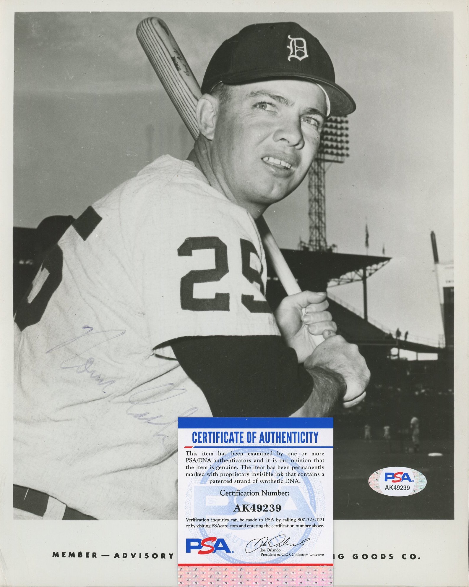 Norm Cash Signed Tigers 8x10 Photo (PSA) at PristineAuction.com Norm Cash Signed Tigers 8x10 Photo (PSA) at PristineAuction.com