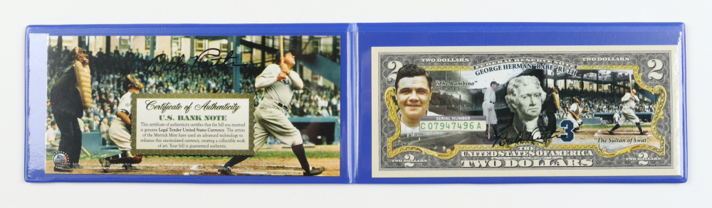 thumbnail image 2 of Babe Ruth Americana $2 Bill – Uncirculated 2017 – Officially Licensed US Tender 2 of 4