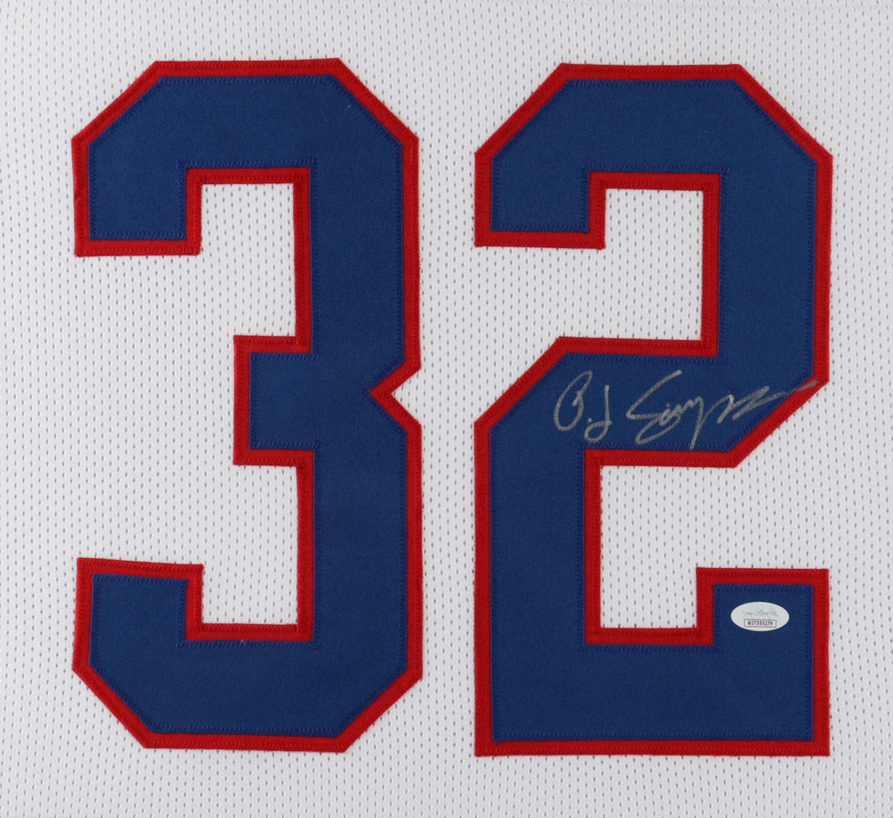 O. J. Simpson Signed 35x43 Custom Framed Jersey Display (JSA) at PristineAuction.com O. J. Simpson Signed 35x43 Custom Framed Jersey Display (JSA) at PristineAuction.com