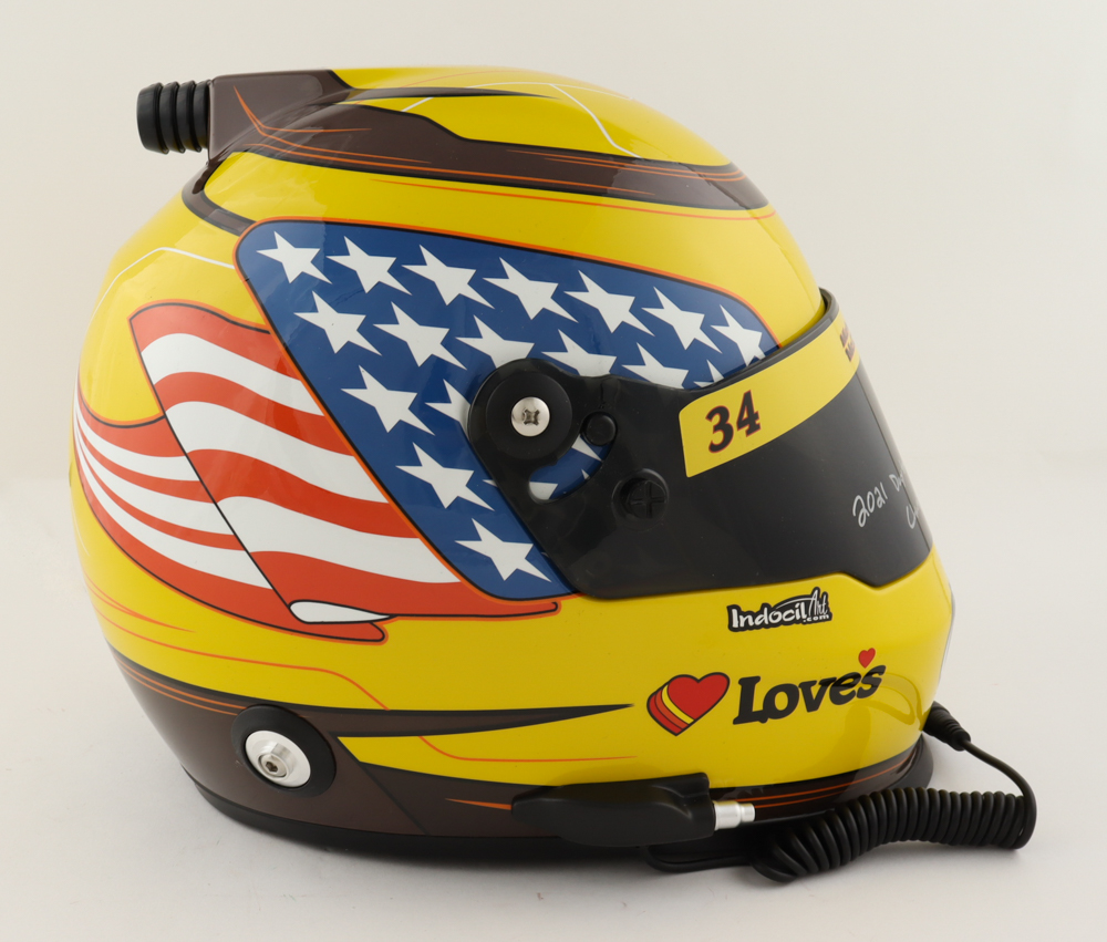 Michael McDowell Signed NASCAR Love's Full-Size Helmet Inscribed "2021 Daytona 500 Champ!" (PA) at PristineAuction.com Michael McDowell Signed NASCAR Love's Full-Size Helmet Inscribed "2021 Daytona 500 Champ!" (PA) at PristineAuction.com
