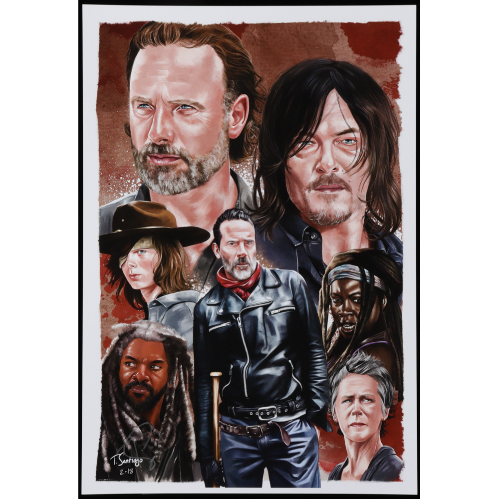 Tony Santiago The Walking Dead 13x19 Signed Lithograph (PA