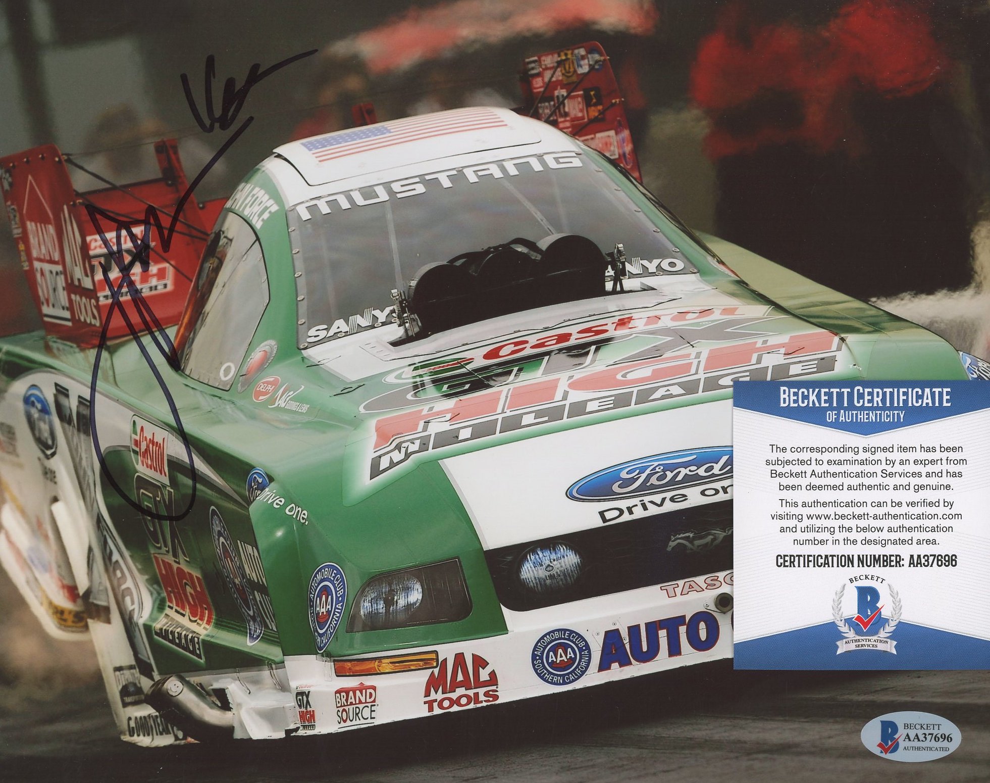 John Force Signed NHRA 8x10 Photo (Beckett) at PristineAuction.com John Force Signed NHRA 8x10 Photo (Beckett) at PristineAuction.com