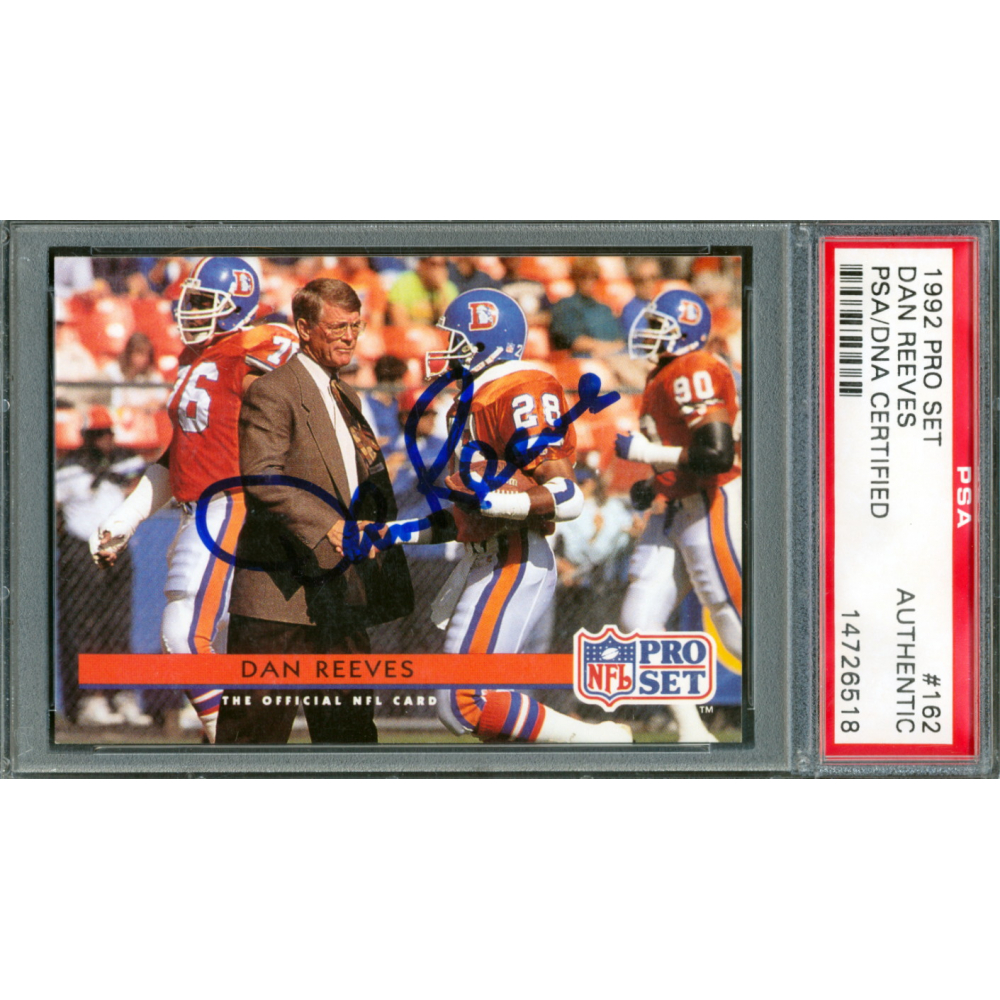 Dan Reeves Signed 1992 Pro Set #162 CO (PSA) | Pristine Auction