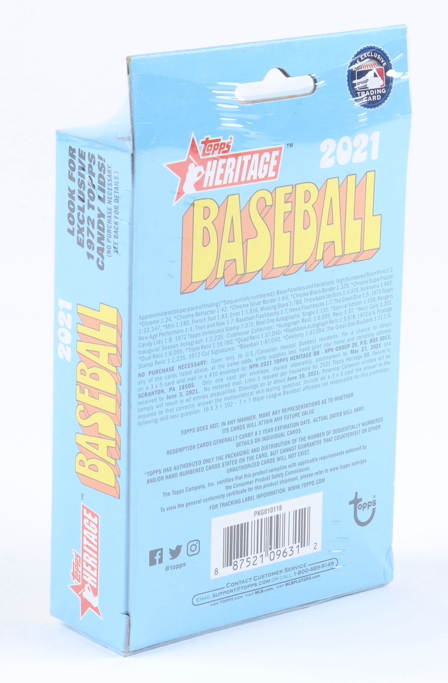 2021 Topps Heritage Baseball Hanger Box of (35) Cards at PristineAuction.com 2021 Topps Heritage Baseball Hanger Box of (35) Cards at PristineAuction.com