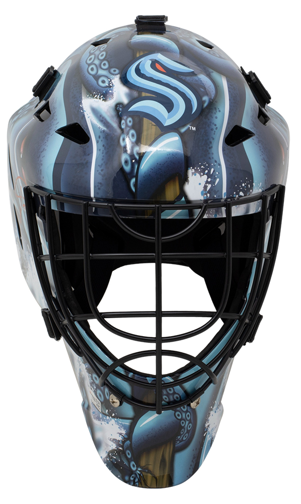 Philipp Grubauer Signed Kraken Full-Size Goalie Mask (Fanatics) at PristineAuction.com Philipp Grubauer Signed Kraken Full-Size Goalie Mask (Fanatics) at PristineAuction.com