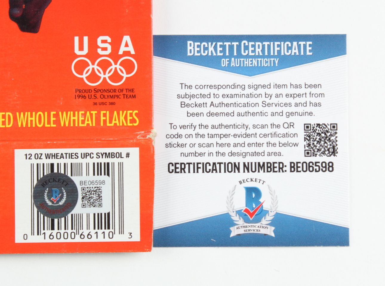 Dan O'Brien Signed 1996 Wheaties Cereal Gold Medal Collectors Box (Beckett) at PristineAuction.com Dan O'Brien Signed 1996 Wheaties Cereal Gold Medal Collectors Box (Beckett) at PristineAuction.com