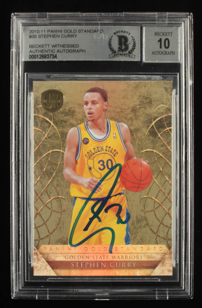 Stephen Curry Signed 2010-11 Panini Gold Standard #35 #223/299 (BGS) at PristineAuction.com Stephen Curry Signed 2010-11 Panini Gold Standard #35 #223/299 (BGS) at PristineAuction.com
