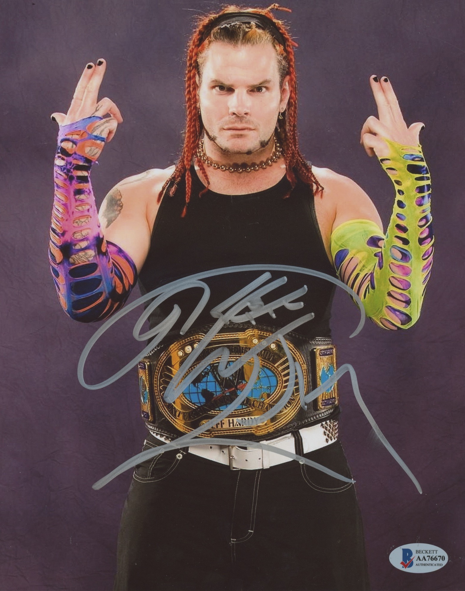 Jeff Hardy Signed WWE 8x10 Photo (Beckett) at PristineAuction.com Jeff Hardy Signed WWE 8x10 Photo (Beckett) at PristineAuction.com