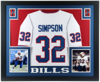 O. J. Simpson Signed 35x43 Custom Framed Jersey Display (JSA) at PristineAuction.com