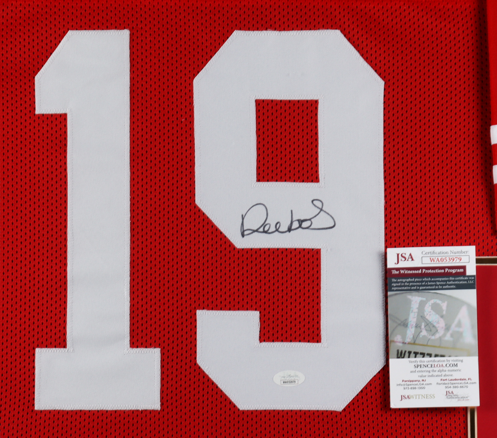 Deebo Samuel Signed 35x43 Custom Framed Jersey Display (JSA) at PristineAuction.com Deebo Samuel Signed 35x43 Custom Framed Jersey Display (JSA) at PristineAuction.com