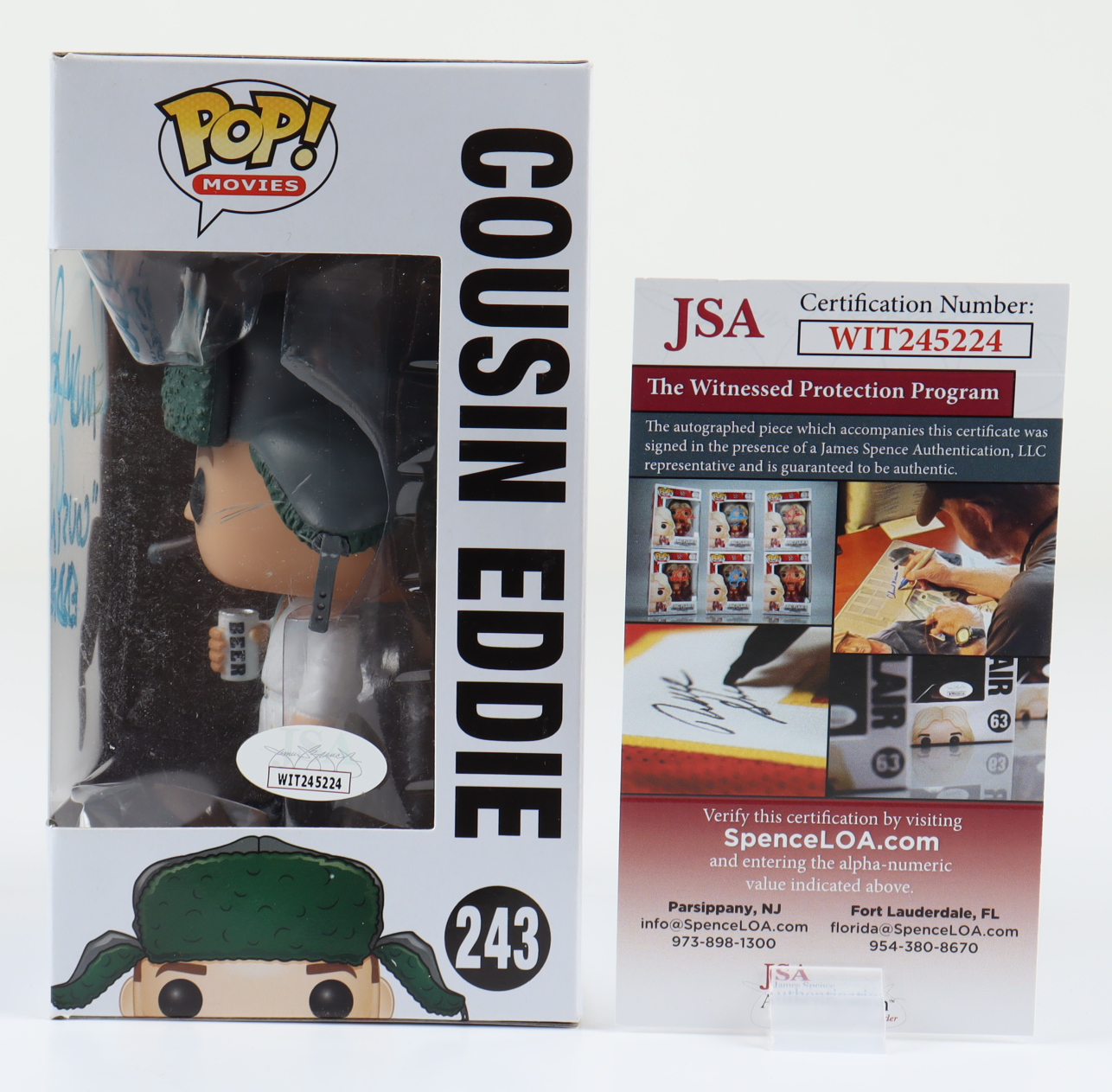 Randy Quaid Signed "National Lampoon's Christmas Vacation" #243 Cousin Eddie Funko Pop! Vinyl Figure Inscribed "Cousin Eddie" (JSA) at PristineAuction.com Randy Quaid Signed "National Lampoon's Christmas Vacation" #243 Cousin Eddie Funko Pop! Vinyl Figure Inscribed "Cousin Eddie" (JSA) at PristineAuction.com