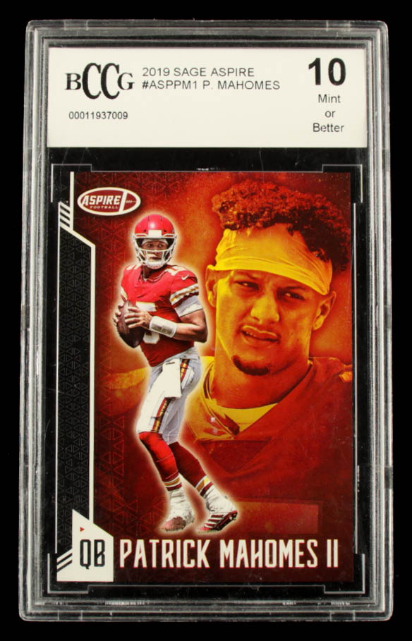 Patrick Mahomes 2019 SAGE Aspire #ASPPM1 (BCCG 10) at PristineAuction.com Patrick Mahomes 2019 SAGE Aspire #ASPPM1 (BCCG 10) at PristineAuction.com