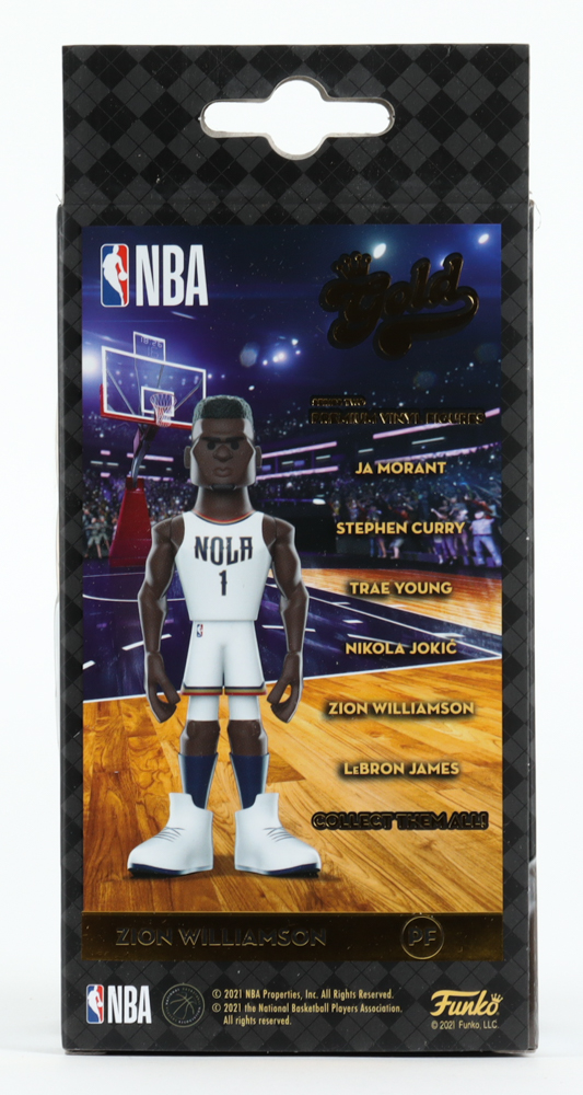 Zion Williamson Pelicans Funko Gold Vinyl Figure at PristineAuction.com Zion Williamson Pelicans Funko Gold Vinyl Figure at PristineAuction.com