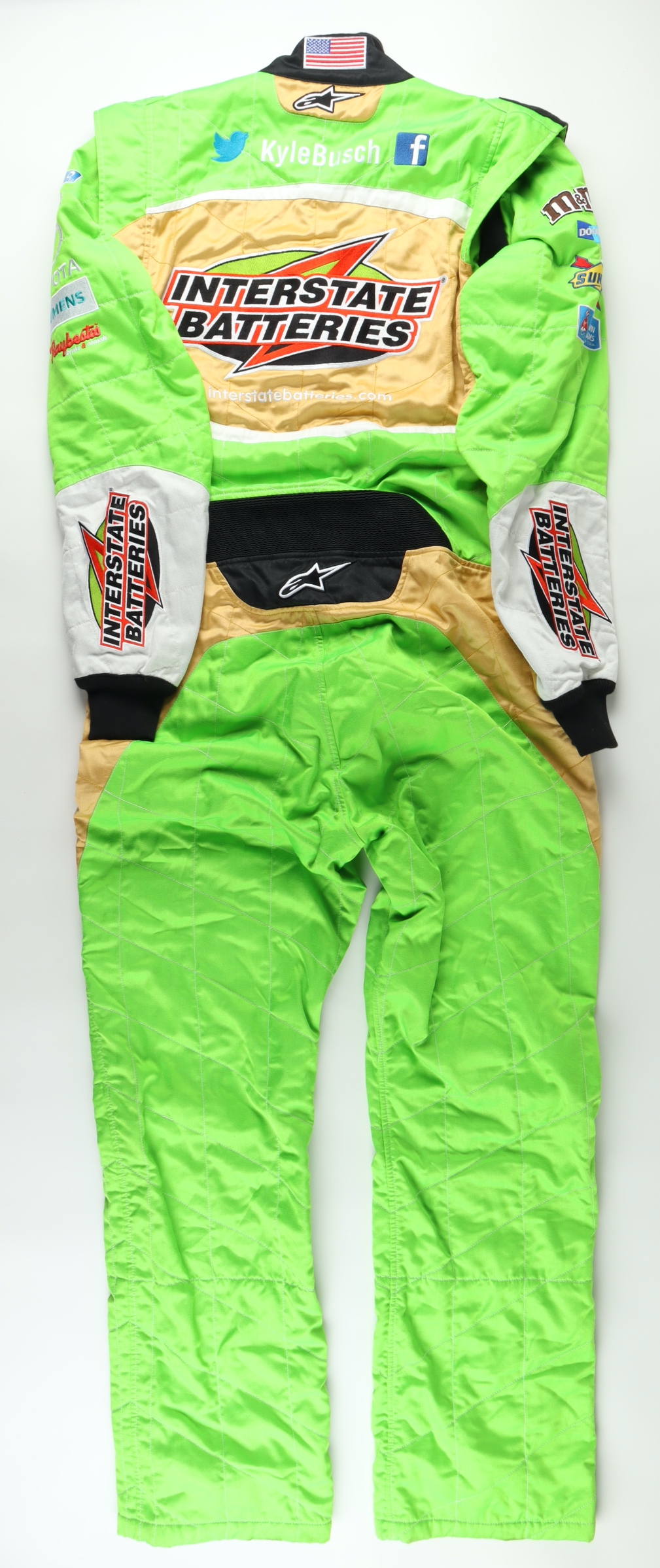 Kyle Busch Signed & Race-Used 2011 NASCAR Cup Series Interstate Batteries Driver's Suit (Photo-Match.com) at PristineAuction.com Kyle Busch Signed & Race-Used 2011 NASCAR Cup Series Interstate Batteries Driver's Suit (Photo-Match.com) at PristineAuction.com