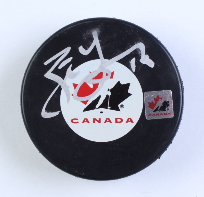 Steve Yzerman Signed Team Canada Logo Hockey Puck (Yzerman) at PristineAuction.com Steve Yzerman Signed Team Canada Logo Hockey Puck (Yzerman) at PristineAuction.com