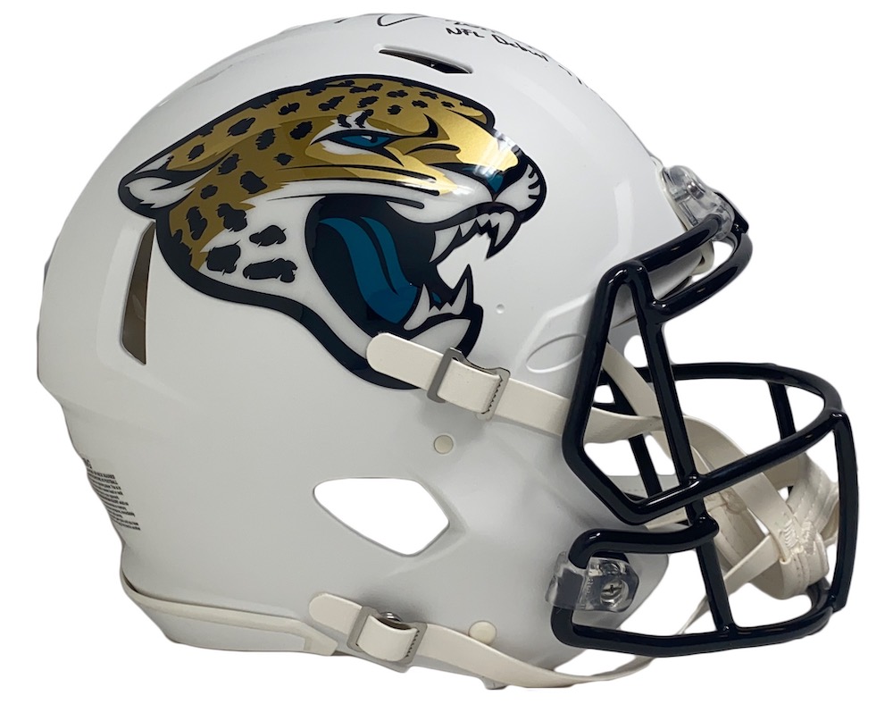 Trevor Lawrence Signed LE Jaguars Full-Size Speed Helmet Inscribed "2021 #1 Pick" & "NFL Debut 9/12/21" (Fanatics) at PristineAuction.com Trevor Lawrence Signed LE Jaguars Full-Size Speed Helmet Inscribed "2021 #1 Pick" & "NFL Debut 9/12/21" (Fanatics) at PristineAuction.com