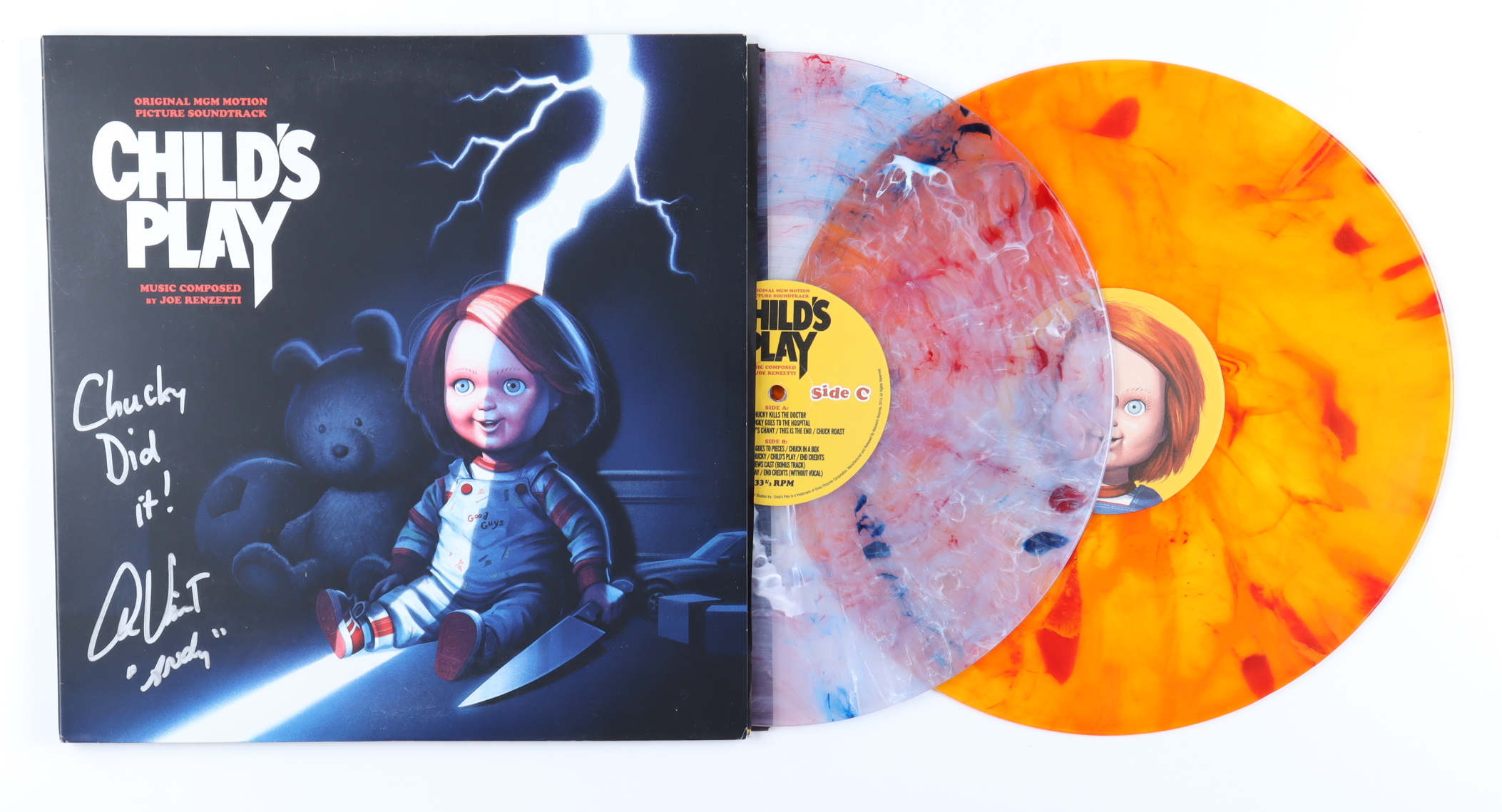 Alex Vincent Signed "Child's Play" Vinyl Record Album Inscribed "Chucky Did It!" & "Andy" (JSA) at PristineAuction.com Alex Vincent Signed "Child's Play" Vinyl Record Album Inscribed "Chucky Did It!" & "Andy" (JSA) at PristineAuction.com