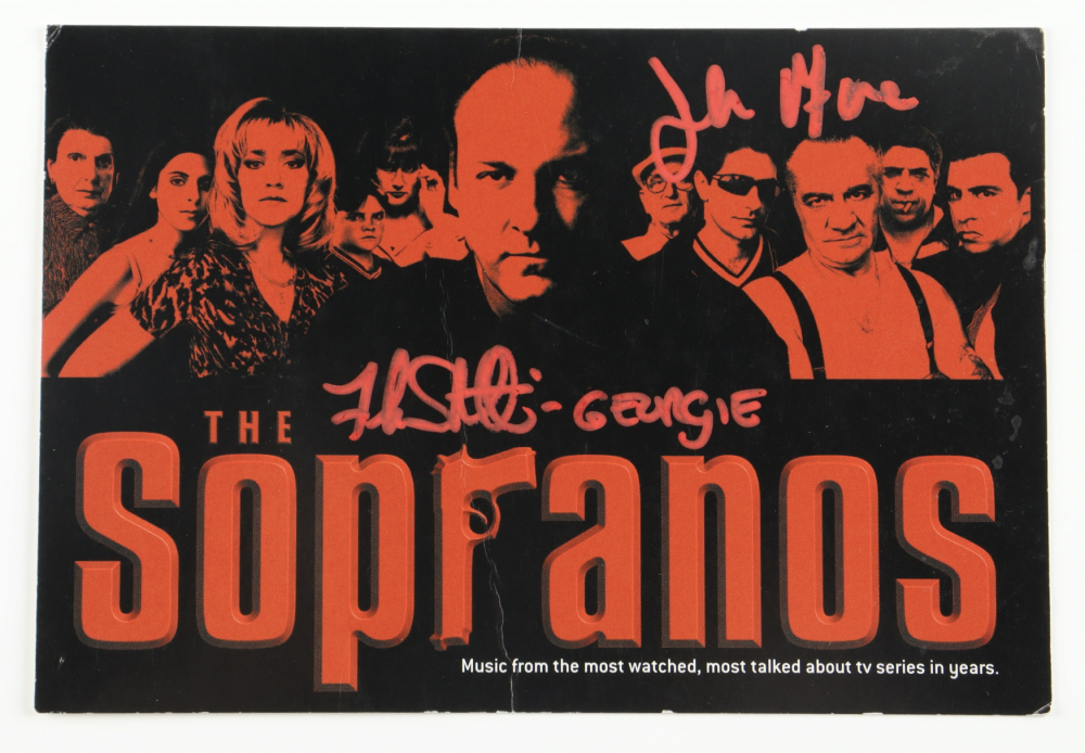 Frank Santorelli & John Fiore Signed "The Sopranos" 4x6 Postcard