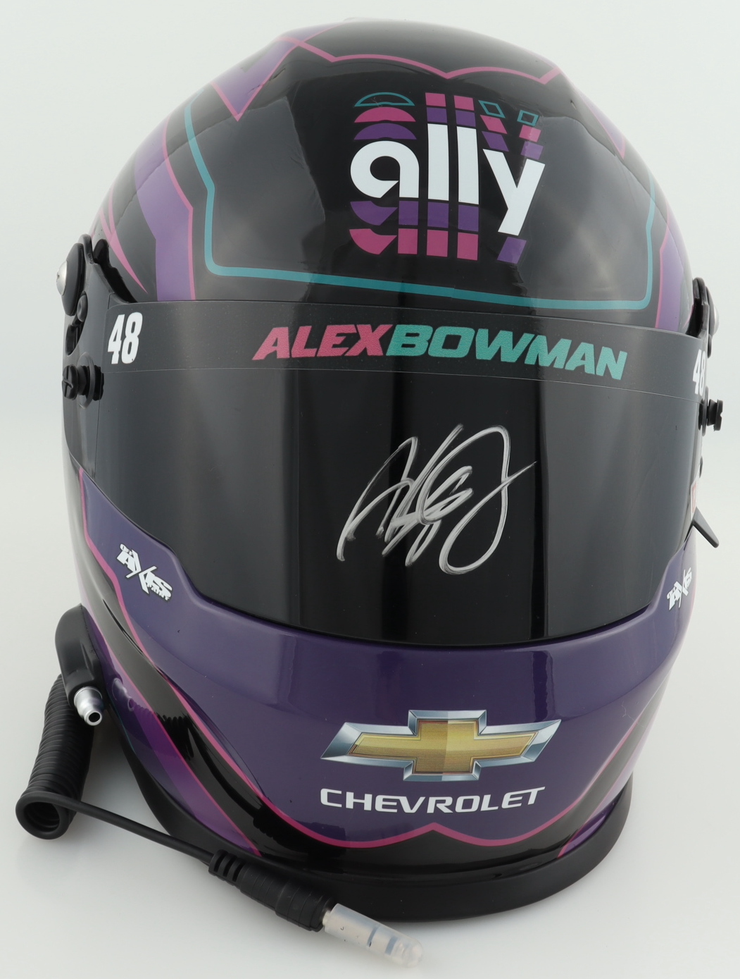 Alex Bowman Signed 2021 NASCAR #48 Ally Full-Size Helmet (PA) at PristineAuction.com Alex Bowman Signed 2021 NASCAR #48 Ally Full-Size Helmet (PA) at PristineAuction.com