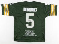 Paul Hornung Signed Career Highlight Stat Jersey (JSA) at PristineAuction.com