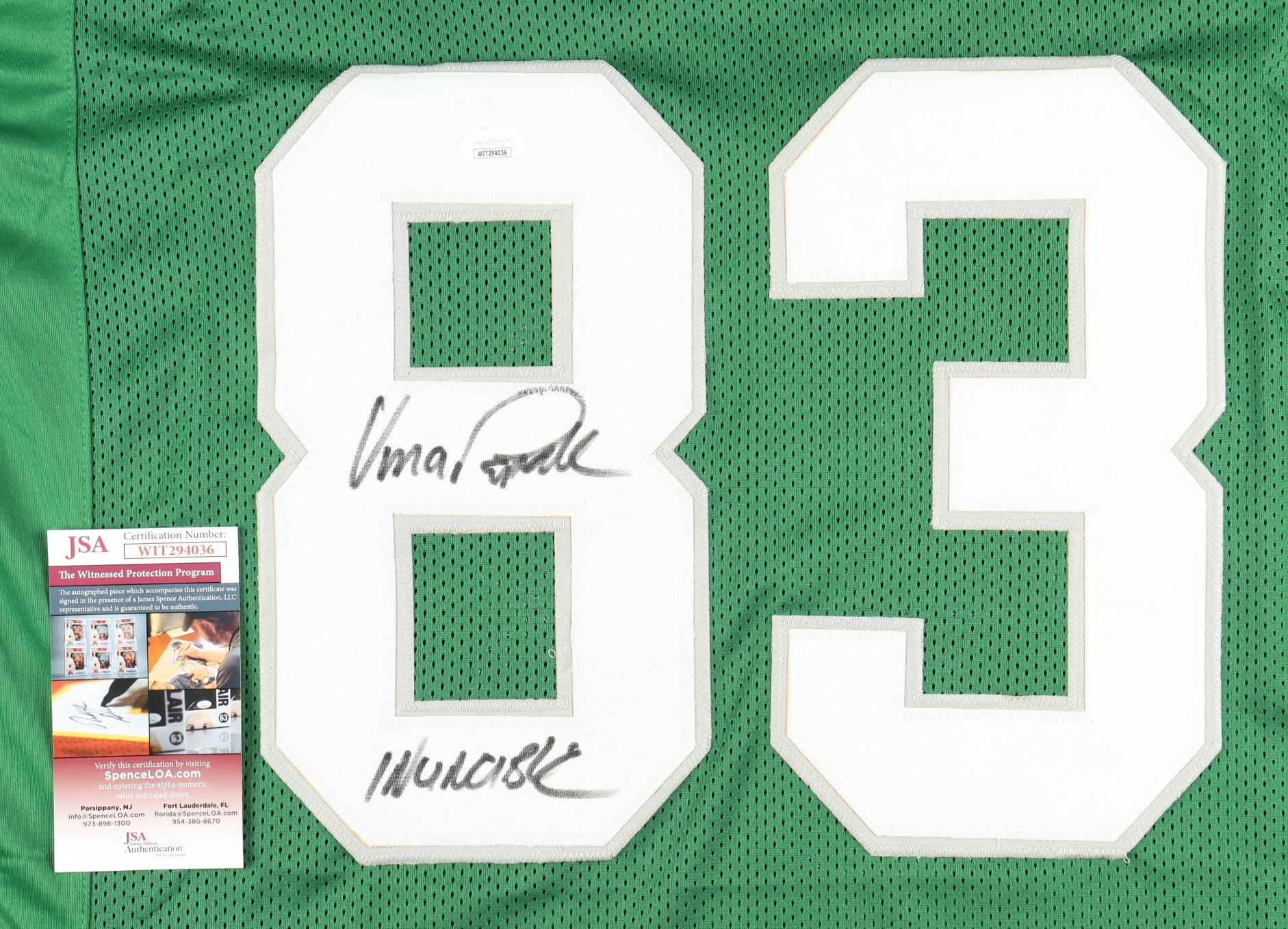 Vince Papale Signed Jersey Inscribed "Invincible" (JSA) at PristineAuction.com Vince Papale Signed Jersey Inscribed "Invincible" (JSA) at PristineAuction.com