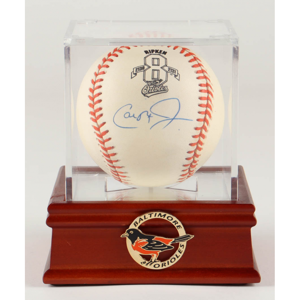 Cal Ripken Jr. Signed OAL Ripken Commemorative Baseball With Wooden