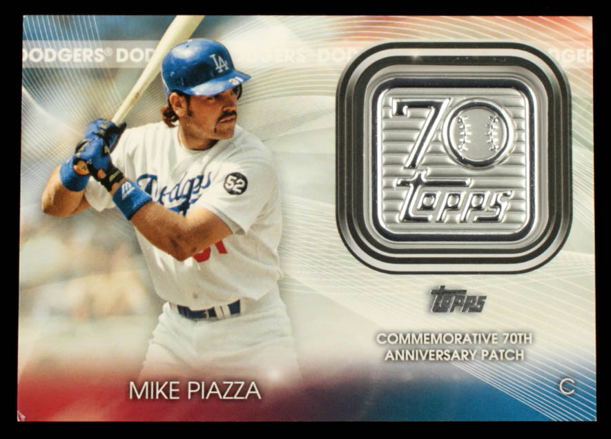 Mike Piazza 2021 Topps 70th Anniversary Commemorative Logo Patches #T70PMP S2 at PristineAuction.com Mike Piazza 2021 Topps 70th Anniversary Commemorative Logo Patches #T70PMP S2 at PristineAuction.com