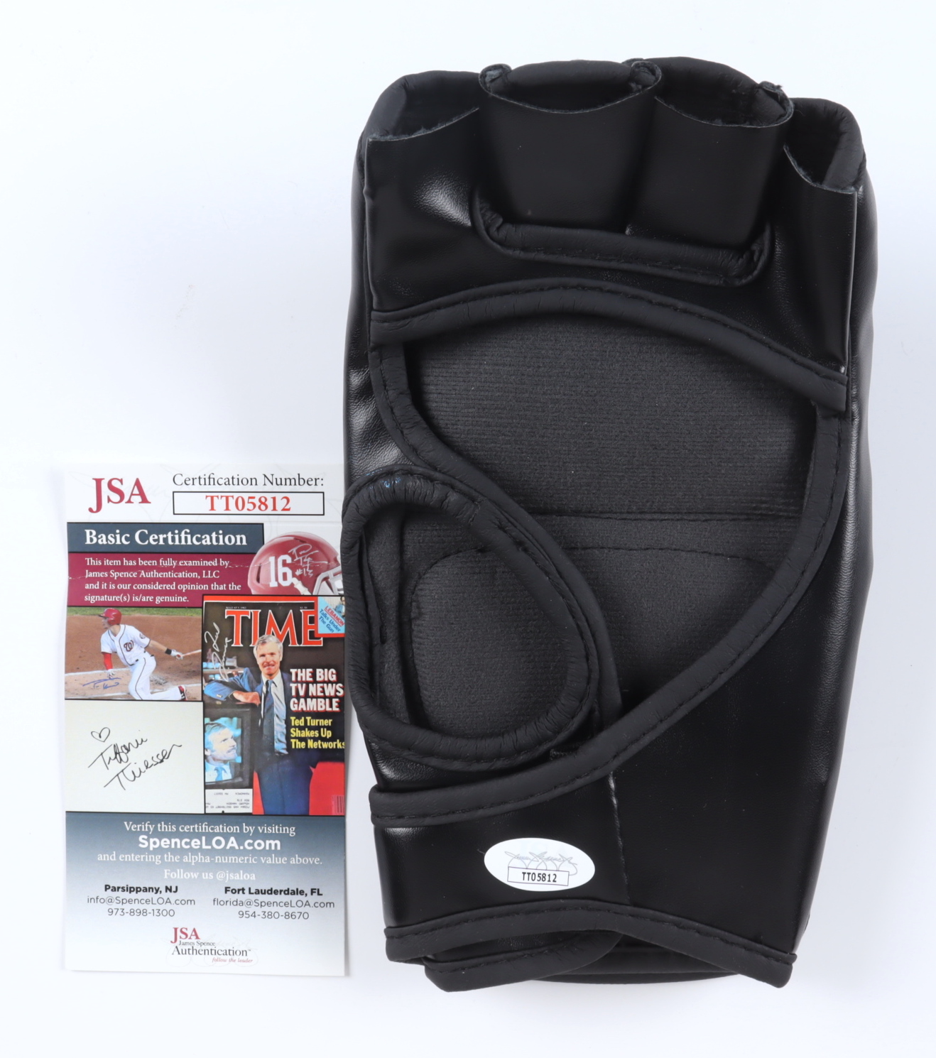 UFC Glove Signed by (4) with Ken Shamrock, Mark Coleman, Mark Kerr & Dan Severn Inscribed "HH" (JSA) at PristineAuction.com UFC Glove Signed by (4) with Ken Shamrock, Mark Coleman, Mark Kerr & Dan Severn Inscribed "HH" (JSA) at PristineAuction.com