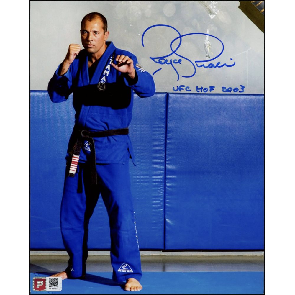 Royce Gracie Signed UFC 8x10 Photo Inscribed "UFC HOF 2003" (PA