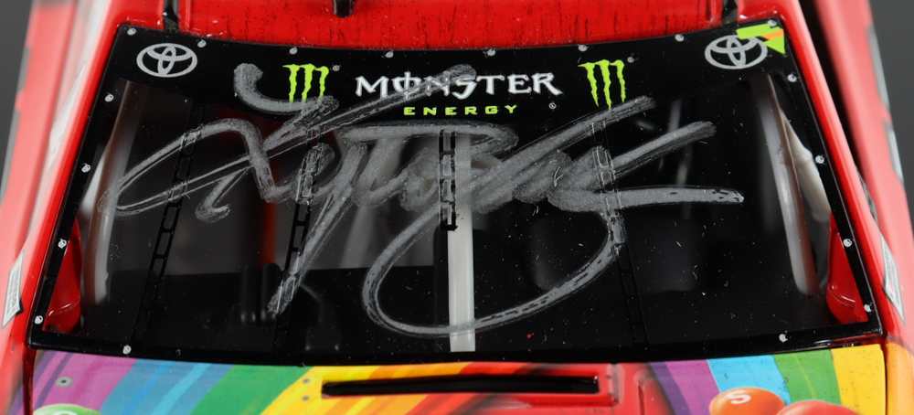 Kyle Busch Signed 2019 NASCAR #18 Skittles - Bristol Win - Raced Version - 1:24 Premium Action Diecast Car (PA) at PristineAuction.com Kyle Busch Signed 2019 NASCAR #18 Skittles - Bristol Win - Raced Version - 1:24 Premium Action Diecast Car (PA) at PristineAuction.com