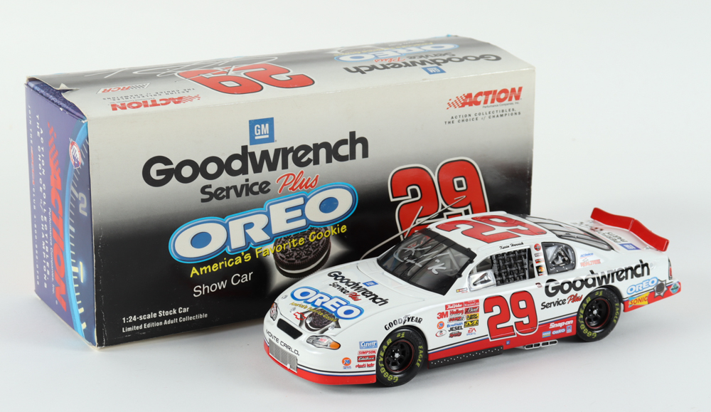 Kevin Harvick Signed NASCAR #29 GM Goodwrench Service Plus Oreo Show Car 2001 Monte Carlo - 1:24 Premium Action Diecast Car (PA) at PristineAuction.com Kevin Harvick Signed NASCAR #29 GM Goodwrench Service Plus Oreo Show Car 2001 Monte Carlo - 1:24 Premium Action Diecast Car (PA) at PristineAuction.com