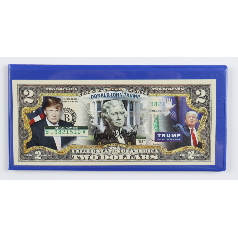 Donald Trump Genuine Legal Tender U.S. $2 Two Dollar Bill Commemorative ...
