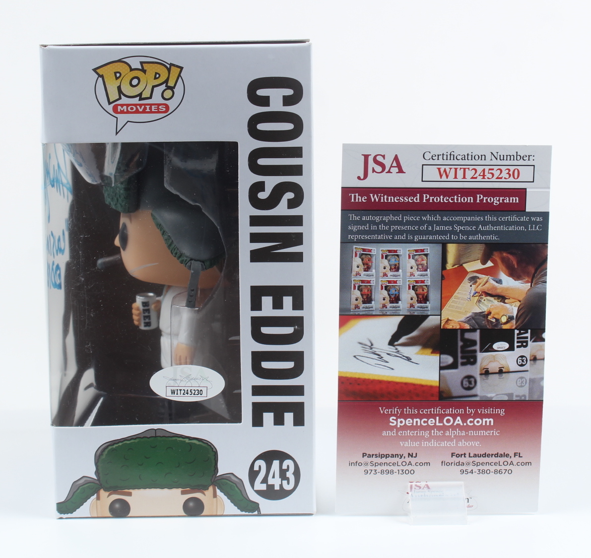 Randy Quaid Signed "National Lampoon's Christmas Vacation" #243 Cousin Eddie Funko Pop! Vinyl Figure Inscribed "Cousin Eddie" (JSA) at PristineAuction.com Randy Quaid Signed "National Lampoon's Christmas Vacation" #243 Cousin Eddie Funko Pop! Vinyl Figure Inscribed "Cousin Eddie" (JSA) at PristineAuction.com
