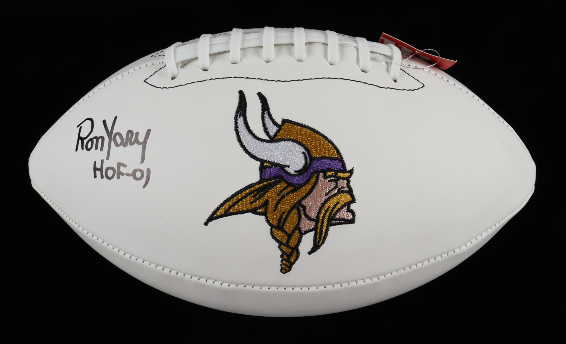 Ron Yary Signed Vikings Logo Football Inscribed "HOF-01" (Schwartz) at PristineAuction.com Ron Yary Signed Vikings Logo Football Inscribed "HOF-01" (Schwartz) at PristineAuction.com