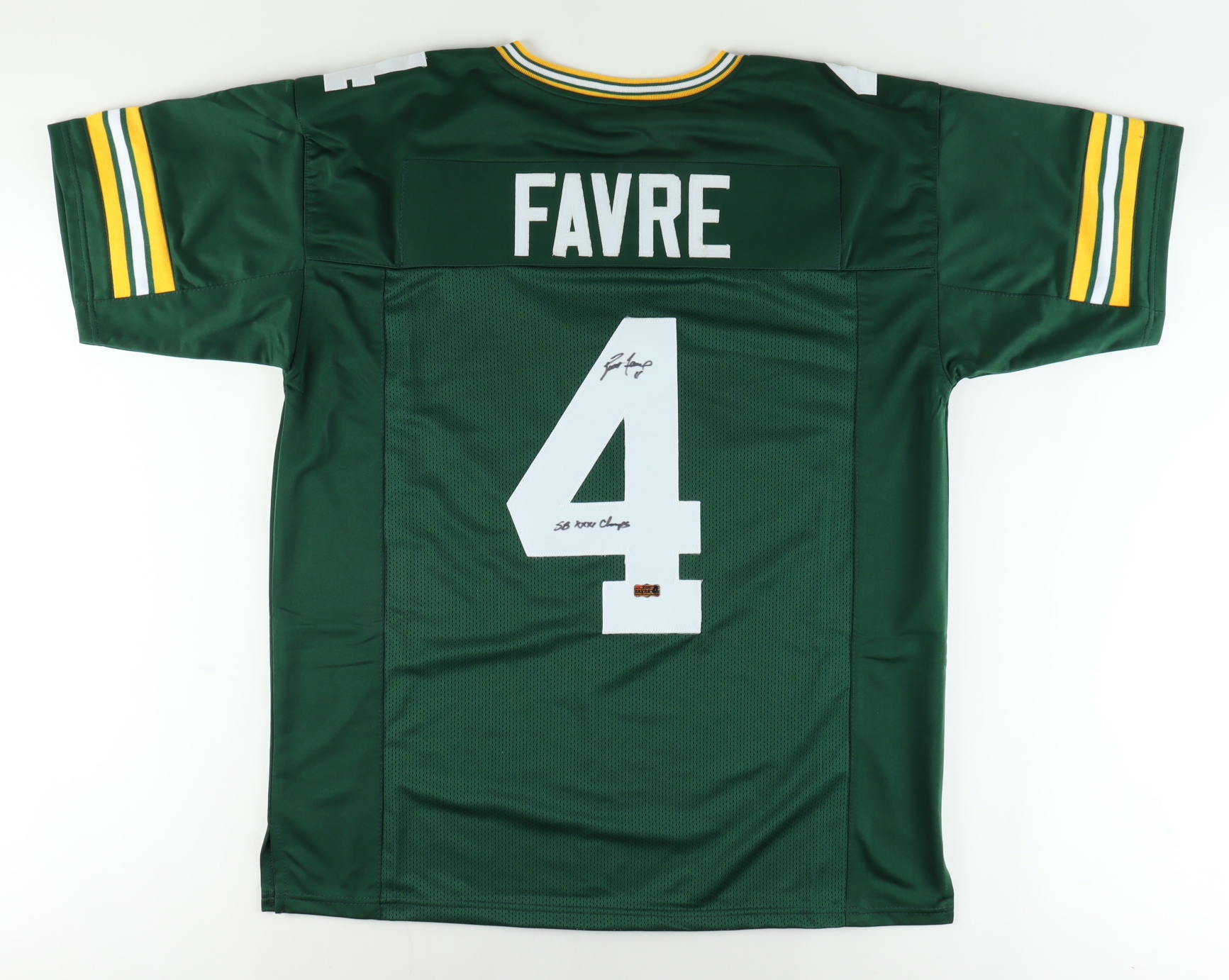 Brett Favre Signed Jersey Inscribed "SB XXXXI Champ" (Radtke) at PristineAuction.com Brett Favre Signed Jersey Inscribed "SB XXXXI Champ" (Radtke) at PristineAuction.com